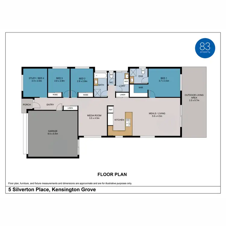 Floorplan of Homely house listing, 5 Silverton Place, Kensington Grove QLD 4341