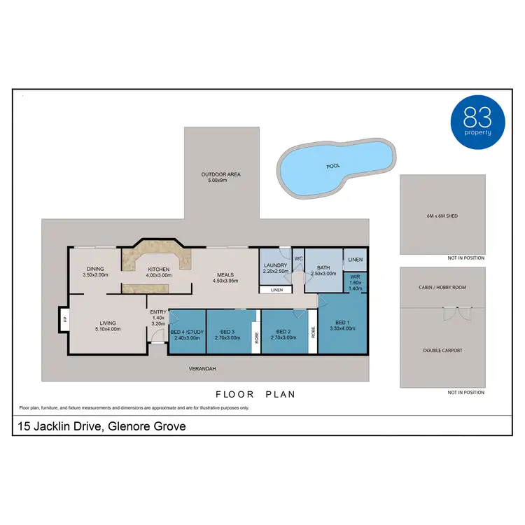 Floorplan of Homely house listing, 15 Jacklin Drive, Glenore Grove QLD 4342
