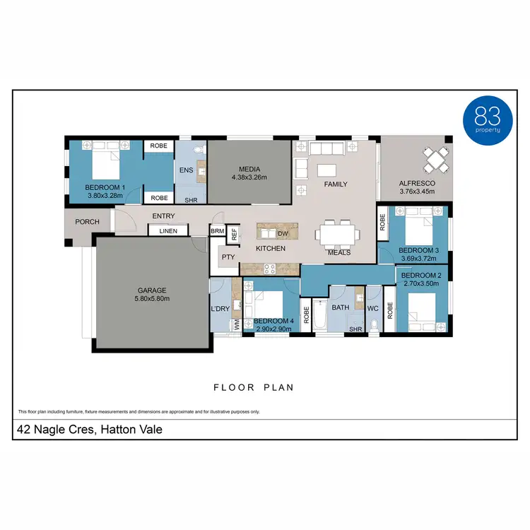 Floorplan of Homely house listing, 42 Nagle Crescent, Hatton Vale QLD 4341