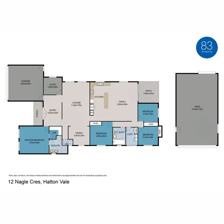 Floorplan of Homely house listing, 12 Nagle Crescent, Hatton Vale QLD 4341