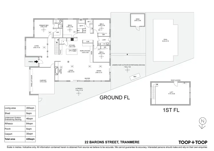 Floorplan of Homely house listing, 22 Barons Street, Tranmere SA 5073