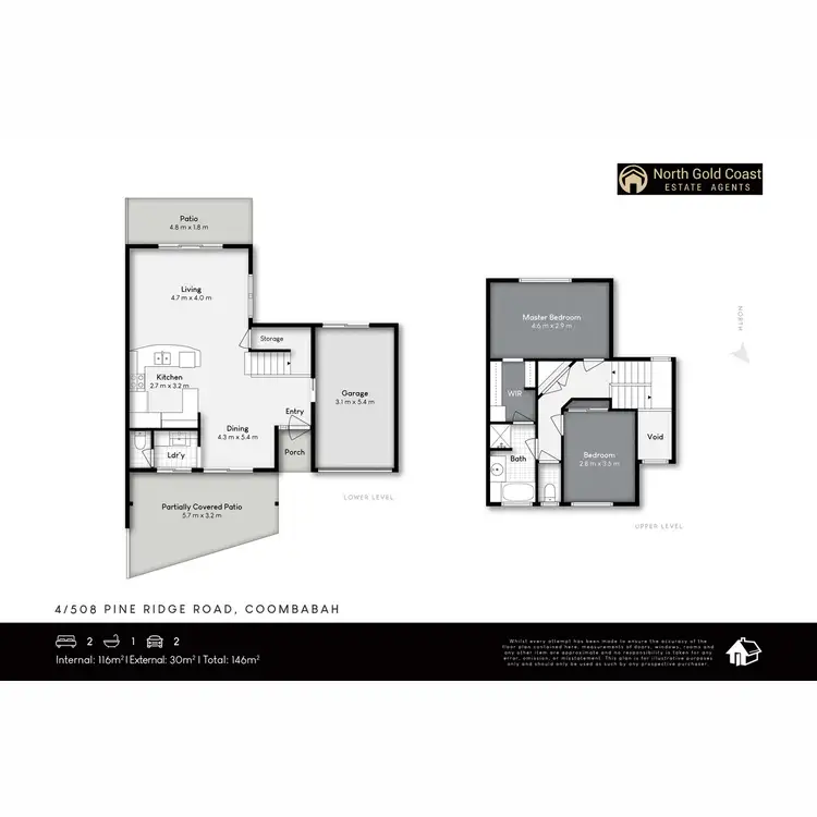 Floorplan of Homely townhouse listing, 4/508 Pine Ridge Road, Coombabah QLD 4216