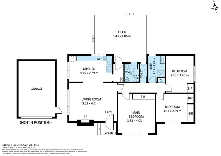 Floorplan of Homely house listing, 5 Bergen Crescent, Sale VIC 3850