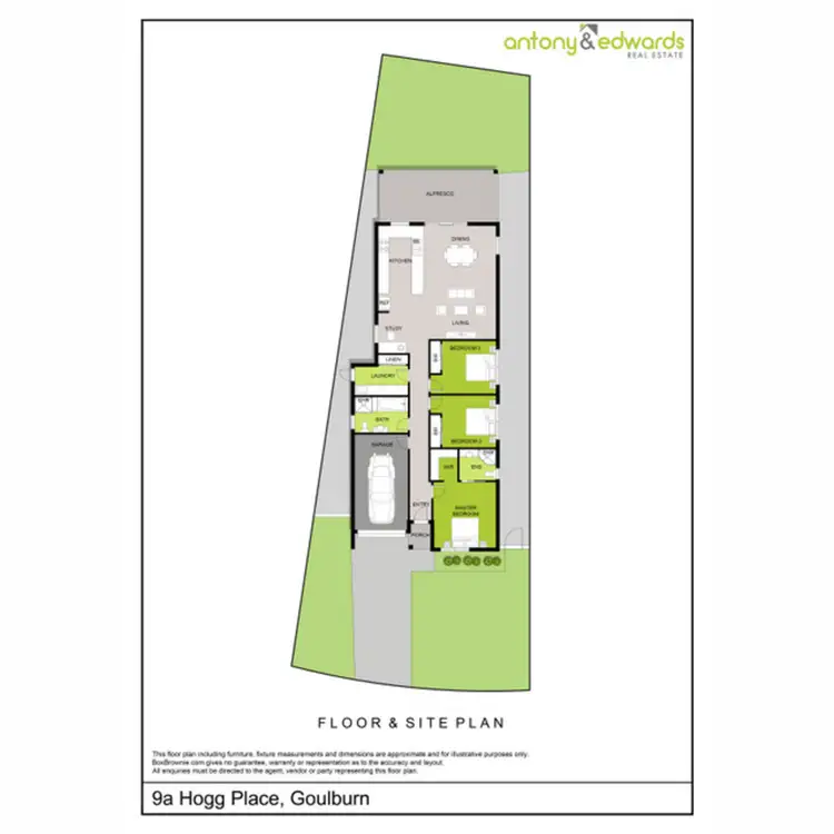 Floorplan of Homely semi-detached listing, 9A Hogg Place, Goulburn NSW 2580