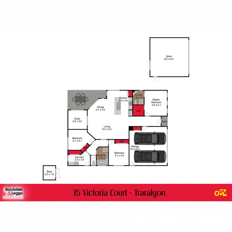 Floorplan of Homely house listing, 15 Victoria Court, Traralgon VIC 3844