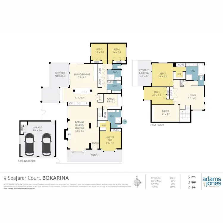 Floorplan of Homely house listing, 9 Seafarer Crt, Bokarina QLD 4575