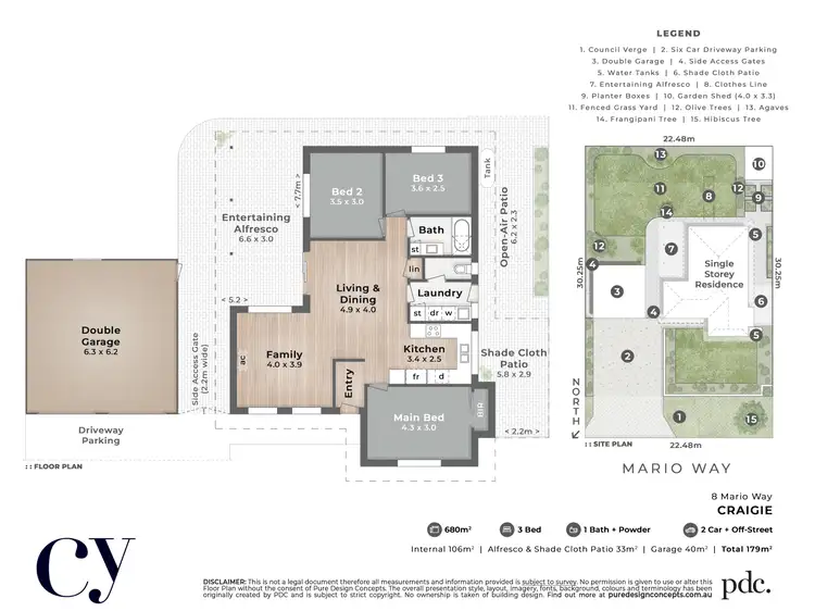 Floorplan of Homely house listing, 8 Mario Way, Craigie WA 6025