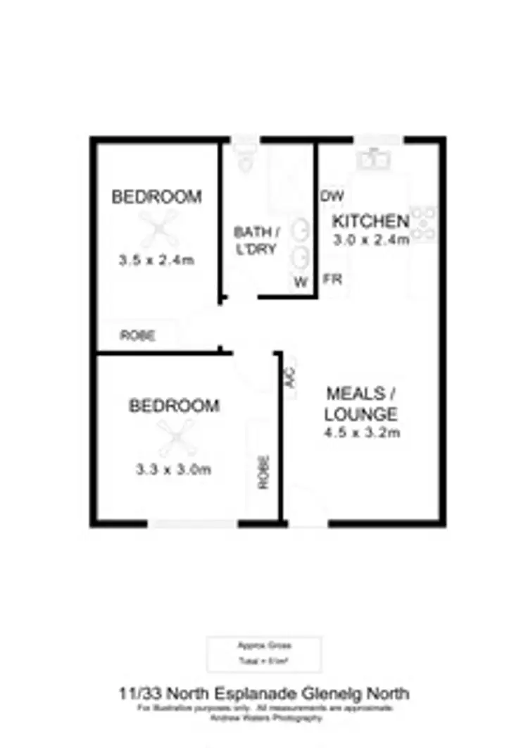 Floorplan of Homely unit listing, 11/33 North Esplanade, Glenelg North SA 5045