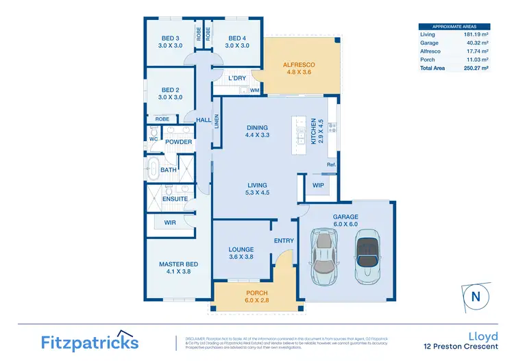 Floorplan of Homely house listing, 12 Preston Crescent, Lloyd NSW 2650