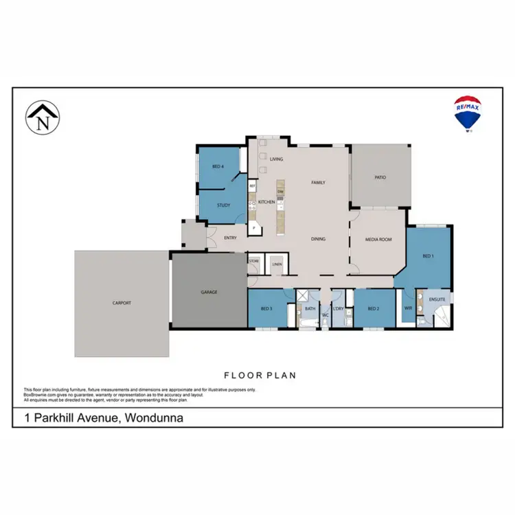 Floorplan of Homely house listing, 1 Parkhill Avenue, Wondunna QLD 4655