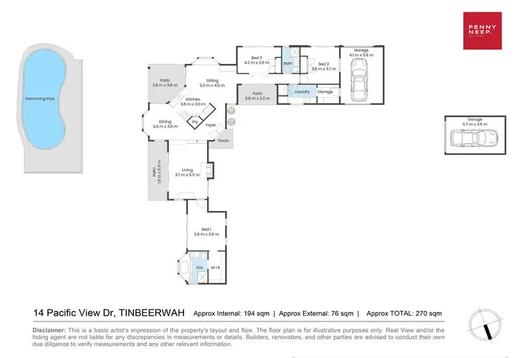 Floorplan of Homely house listing, 14 Pacific View Drive, Tinbeerwah QLD 4563