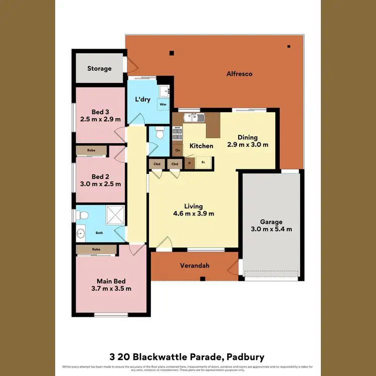 Floorplan of Homely house listing, 3/20 Blackwattle Parade, Padbury WA 6025