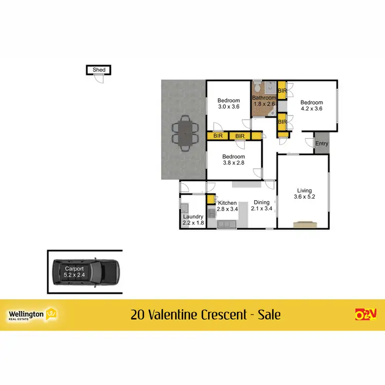 Floorplan of Homely house listing, 20 Valentine Crescent, Sale VIC 3850