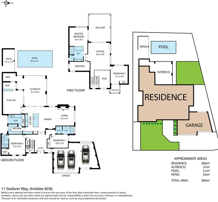 Floorplan of Homely house listing, 11 Seafarer Way, Jindalee WA 6036