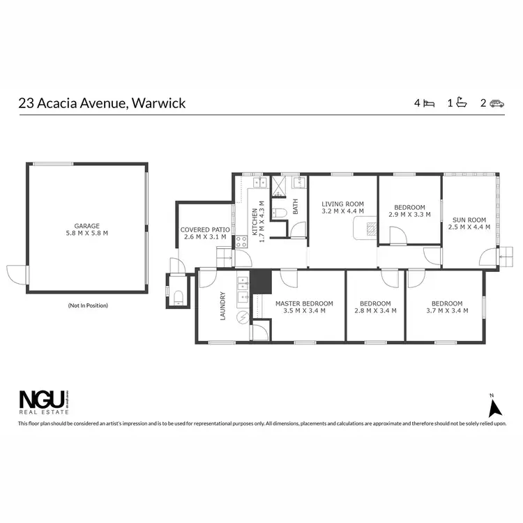 Floorplan of Homely house listing, 23 Acacia Avenue, Warwick QLD 4370