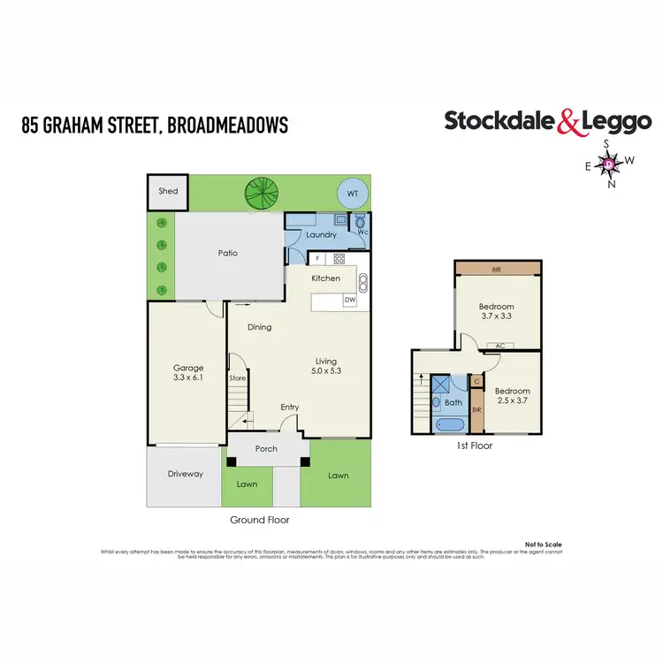 Floorplan of Homely townhouse listing, 85 Graham Street, Broadmeadows VIC 3047