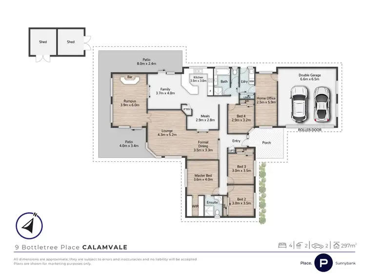 Floorplan of Homely house listing, 9 Bottletree Place, Calamvale QLD 4116