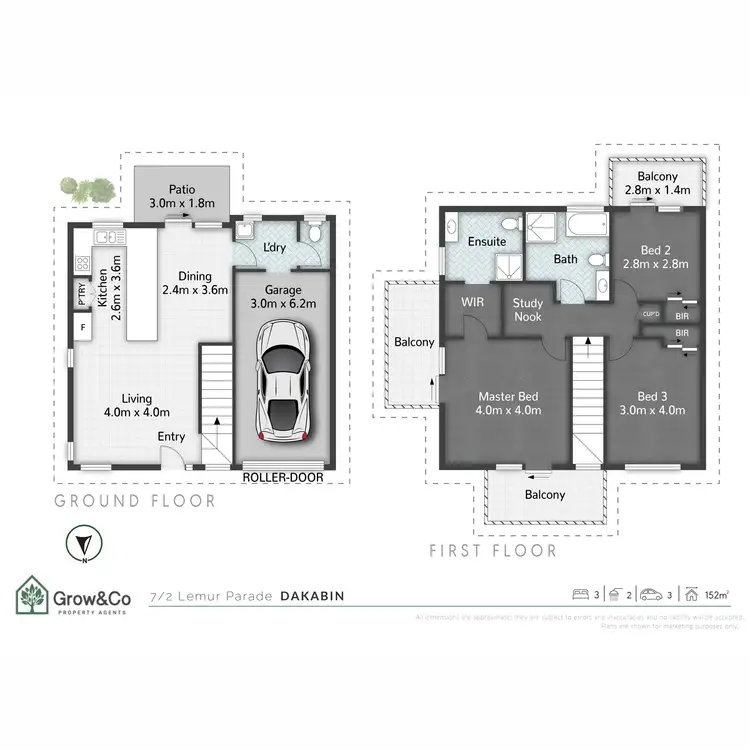 Floorplan of Homely townhouse listing, 7/2 Lemur Parade, Dakabin QLD 4503