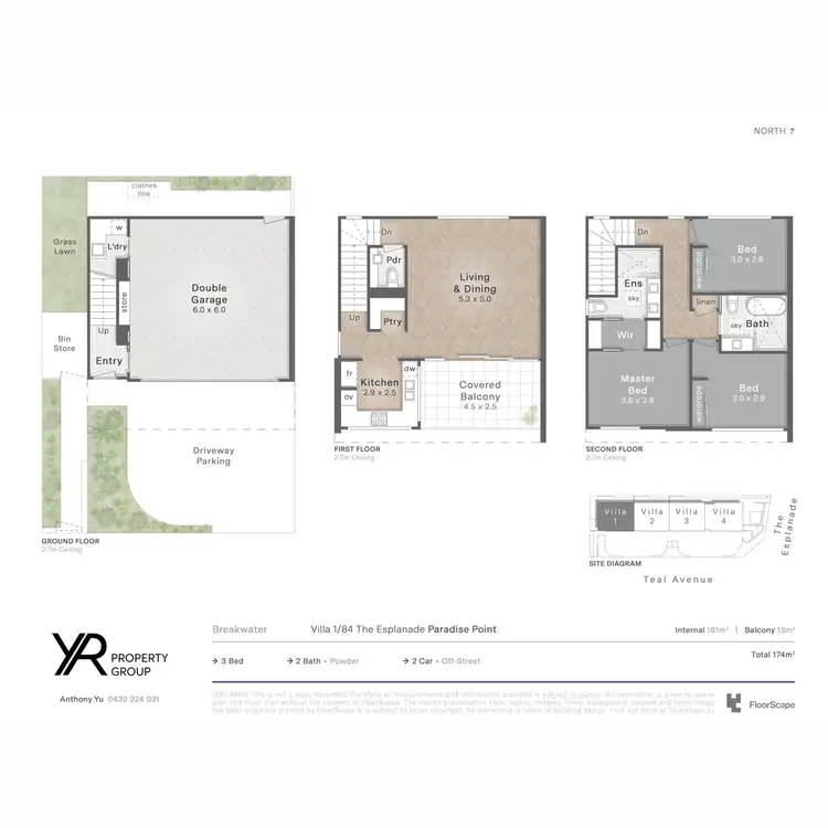 Floorplan of Homely townhouse listing, 84 The Esplanade, Paradise Point QLD 4216