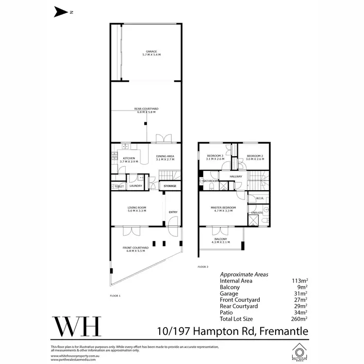 Floorplan of Homely apartment listing, 10/197 Hampton Road, South Fremantle WA 6162