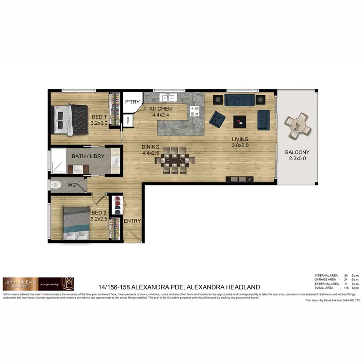 Floorplan of Homely unit listing, 14/156-158 Alexandra Parade, Alexandra Headland QLD 4572