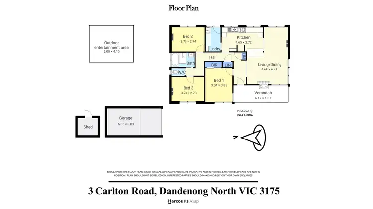 Floorplan of Homely house listing, 3 Carlton Road, Dandenong North VIC 3175