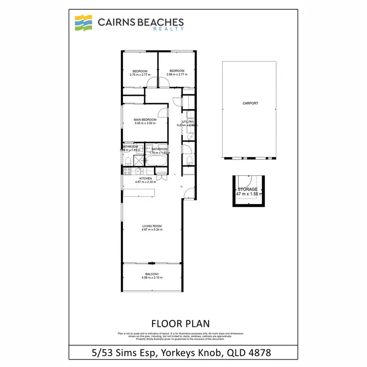 Floorplan of Homely unit listing, 5/53 Sims Esplanade, Yorkeys Knob QLD 4878