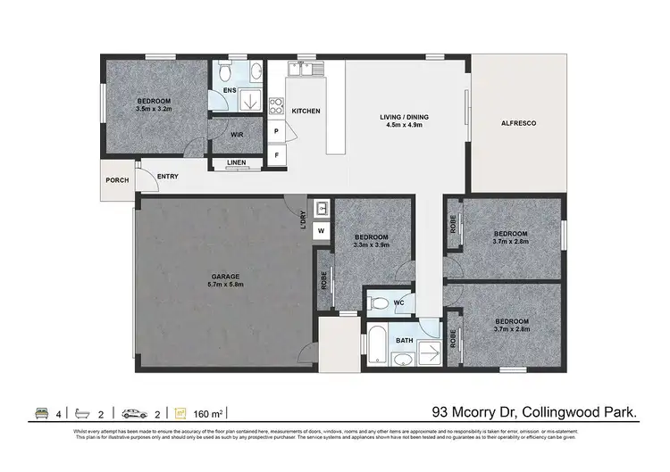 Floorplan of Homely house listing, 93 McCorry Drive, Collingwood Park QLD 4301