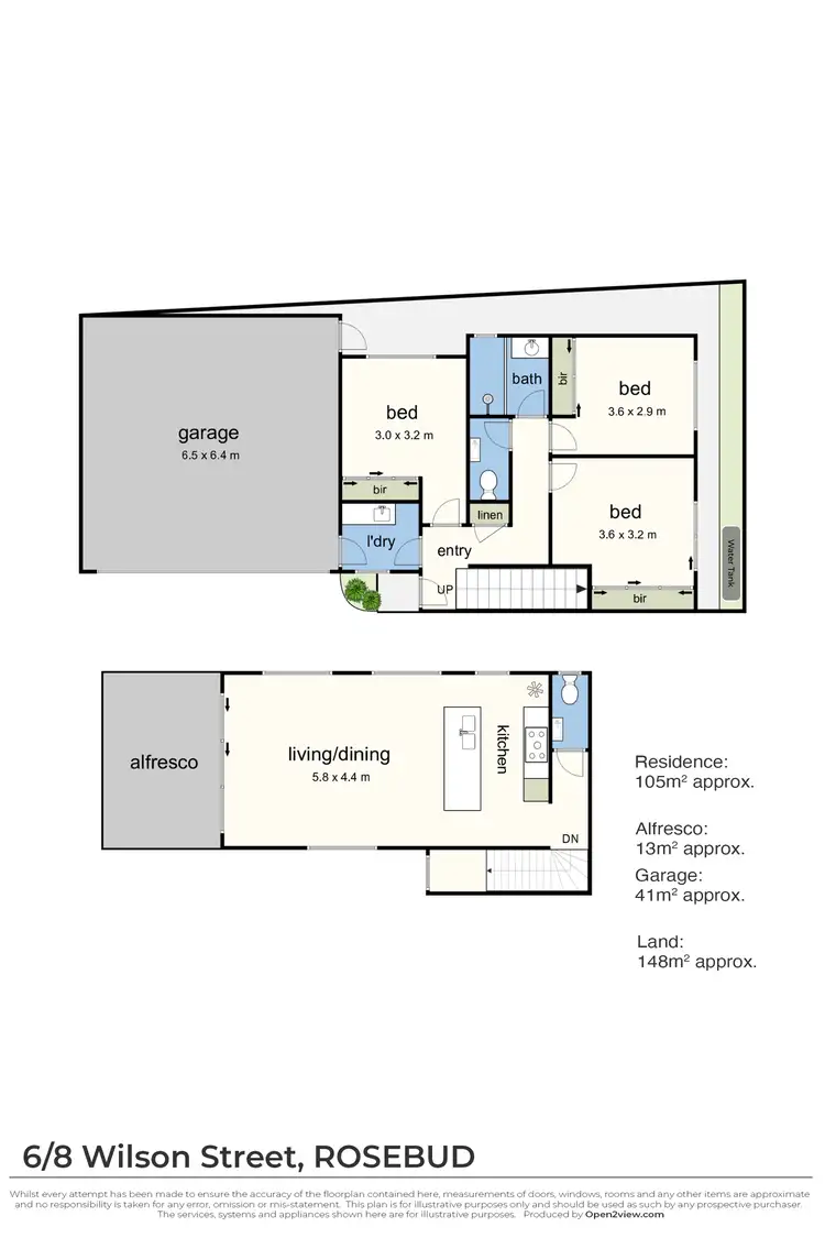 Floorplan of Homely townhouse listing, 6/8-10 Wilson Street, Rosebud VIC 3939