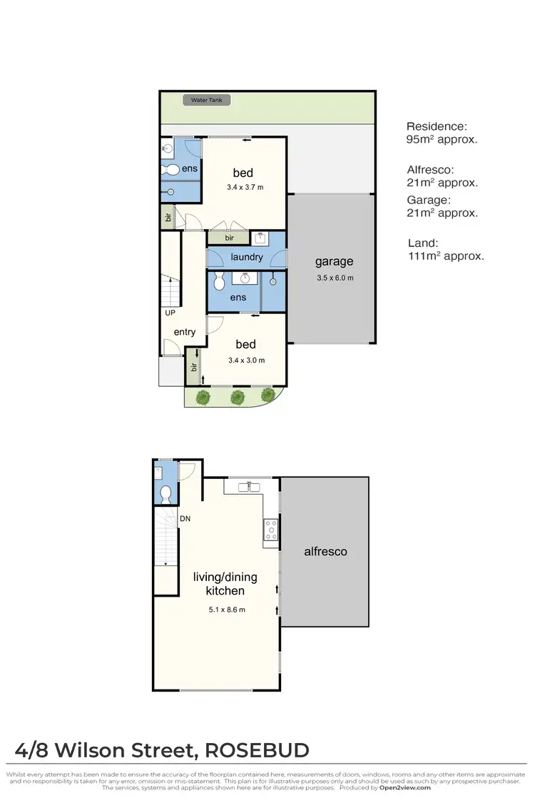 Floorplan of Homely townhouse listing, 4/8-10 Wilson Street, Rosebud VIC 3939