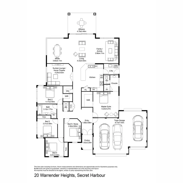 Floorplan of Homely house listing, 20 Warrender Heights, Secret Harbour WA 6173