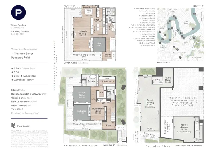 Floorplan of Homely apartment listing, 11 Thornton Street, Kangaroo Point QLD 4169