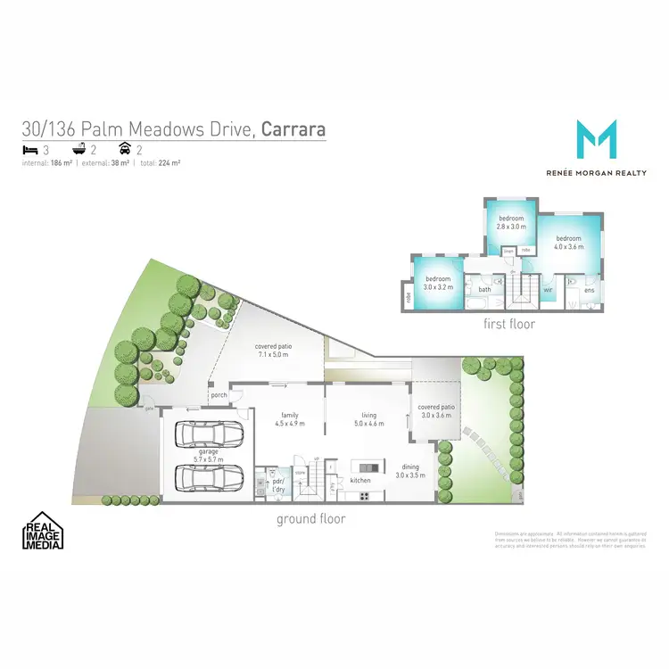 Floorplan of Homely townhouse listing, 30/136 Palm Meadows Drive, Carrara QLD 4211
