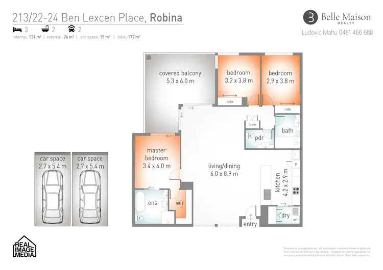 Floorplan of Homely apartment listing, 213/22-24 Ben Lexcen, Robina QLD 4226