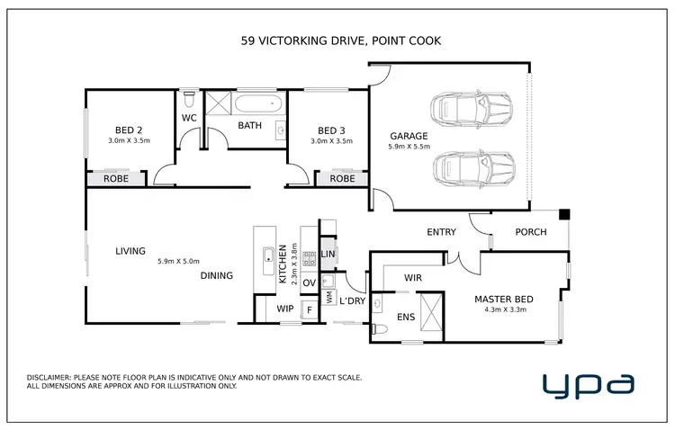 Floorplan of Homely house listing, 59 Victorking Drive, Point Cook VIC 3030