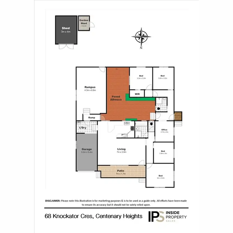 Floorplan of Homely house listing, 68 Knockator Crescent, Centenary Heights QLD 4350