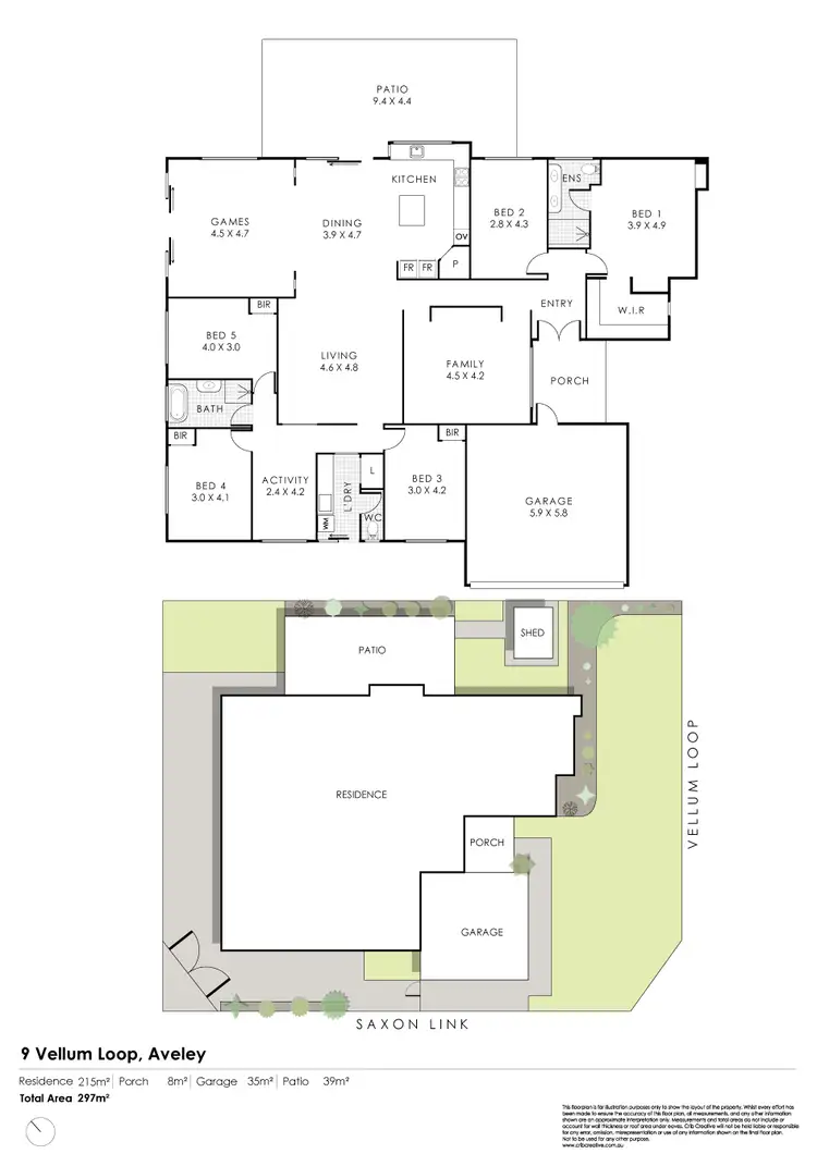 Floorplan of Homely house listing, 9 Vellum Loop, Aveley WA 6069