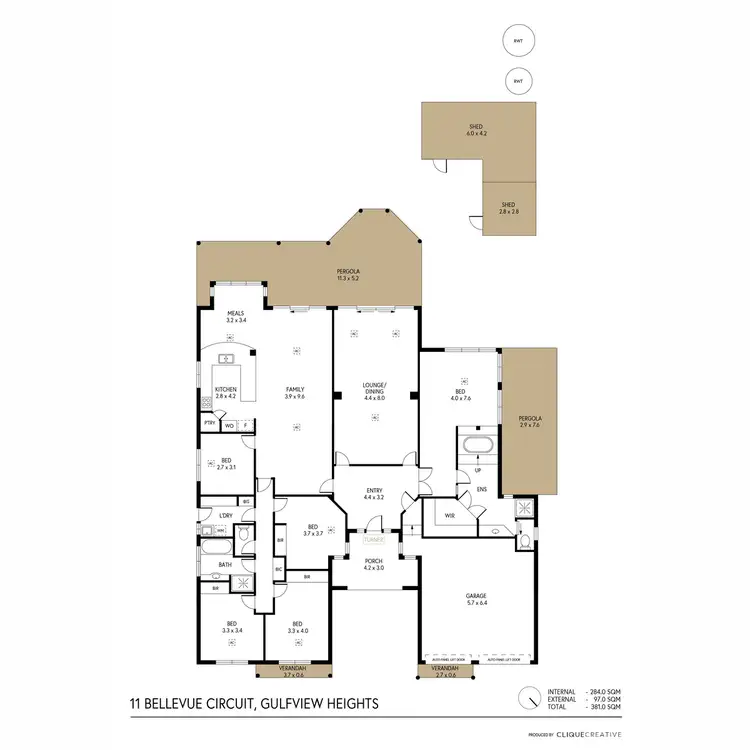 Floorplan of Homely house listing, 11 Bellevue Circuit, Gulfview Heights SA 5096