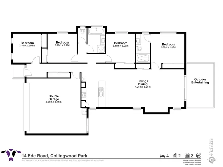 Floorplan of Homely house listing, 14 Ede Road, Collingwood Park QLD 4301