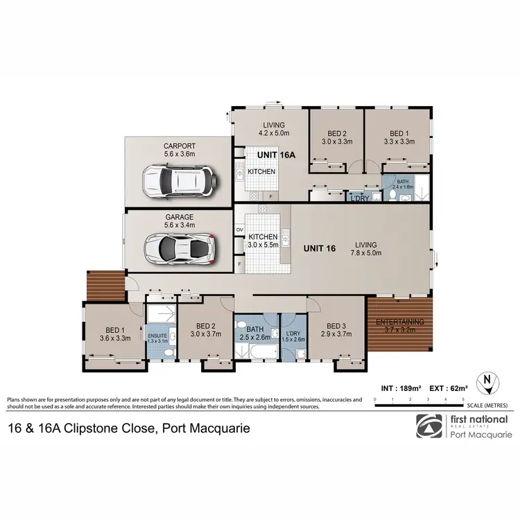 Floorplan of Homely house listing, 16 & 16a Clipstone Close, Port Macquarie NSW 2444