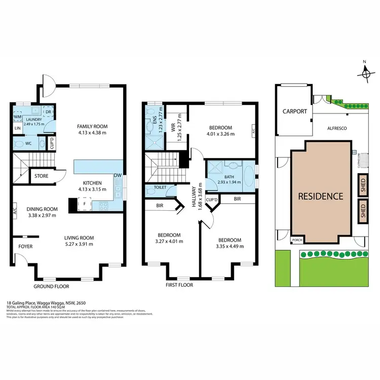 Floorplan of Homely townhouse listing, 18 Galing Place, Wagga Wagga NSW 2650