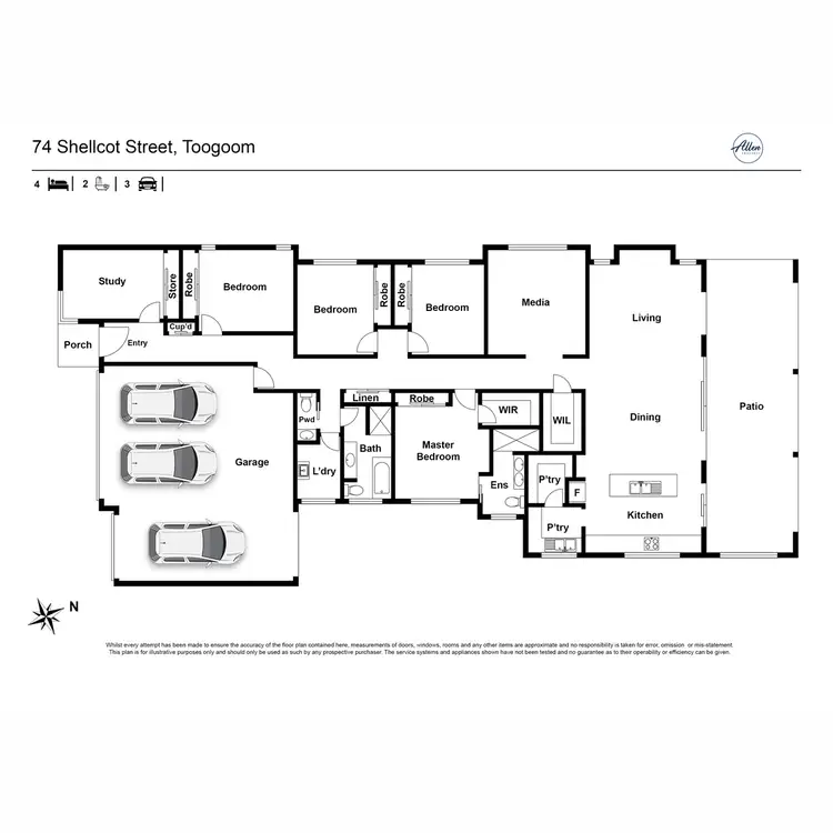 Floorplan of Homely house listing, 74 Shellcot Street, Toogoom QLD 4655