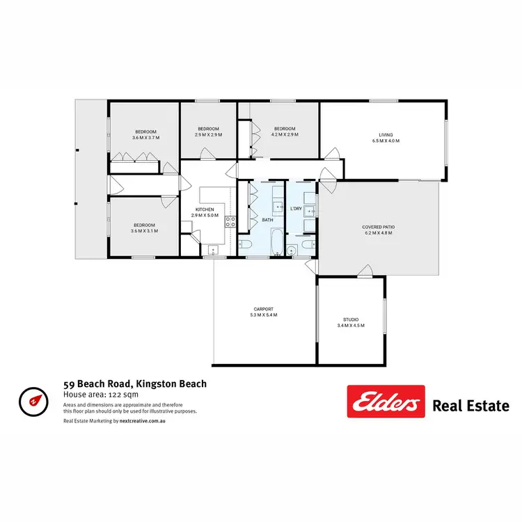 Floorplan of Homely house listing, 59 Beach Road, Kingston Beach TAS 7050