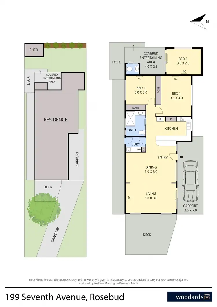 Floorplan of Homely house listing, 199 Seventh Avenue, Rosebud VIC 3939