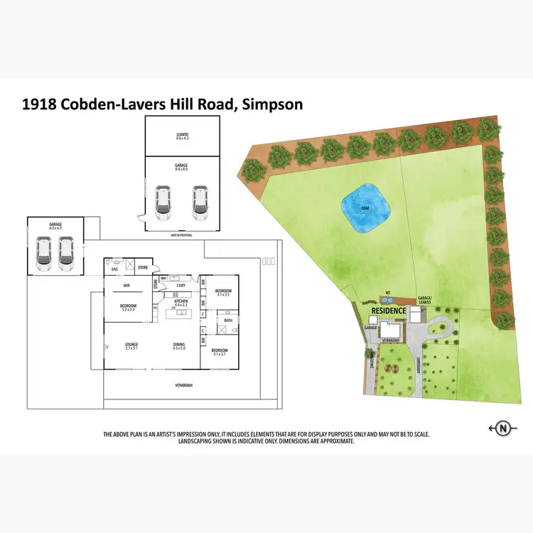 Floorplan of Homely rural property listing, 1918 Lavers Hill-Cobden Road, Simpson VIC 3266