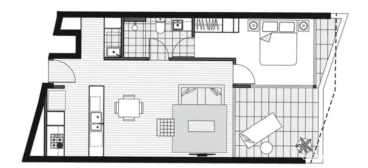 Floorplan of Homely apartment listing, 21303/23 Bouquet Street, South Brisbane QLD 4101