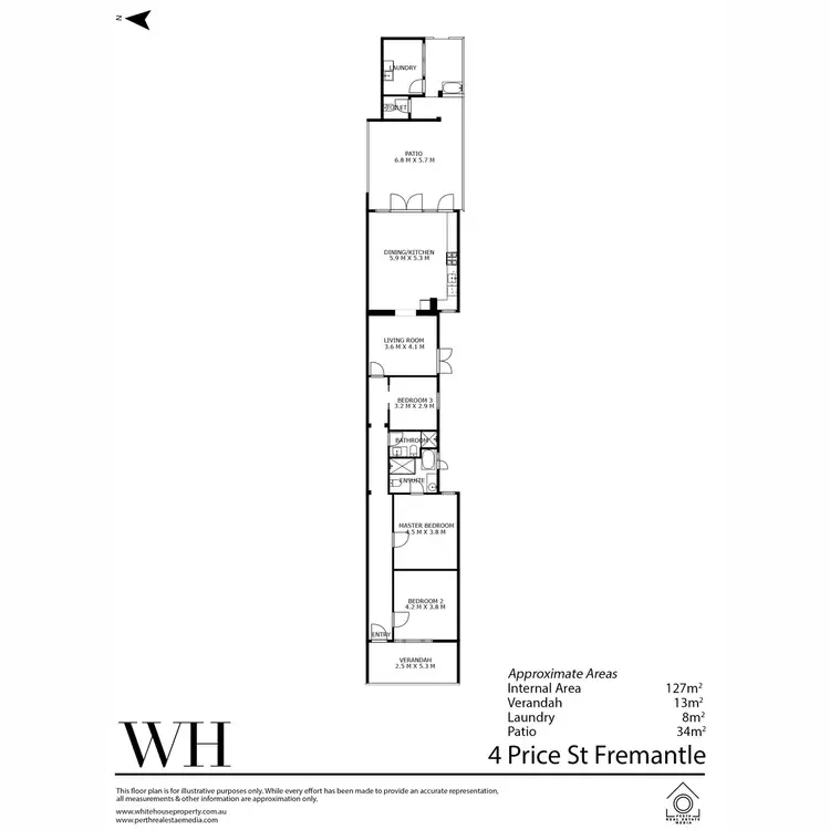 Floorplan of Homely house listing, 4 Price Street, Fremantle WA 6160