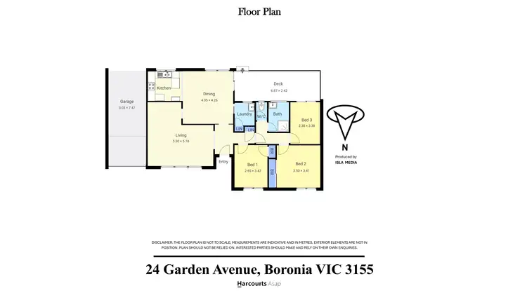 Floorplan of Homely house listing, 24 Garden Avenue, Boronia VIC 3155