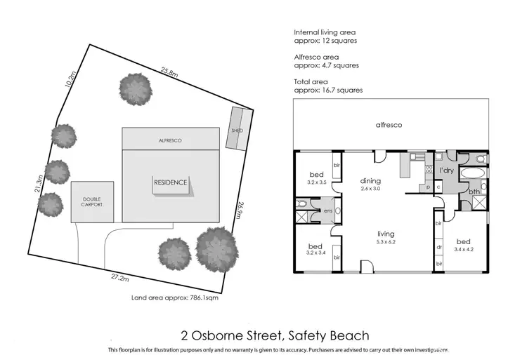 Floorplan of Homely house listing, 2 Osborne Street, Safety Beach VIC 3936