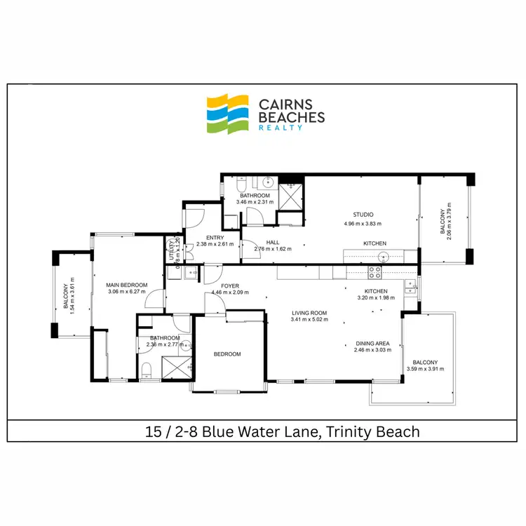 Floorplan of Homely unit listing, 15/2-8 Blue Water Lane, Trinity Beach QLD 4879